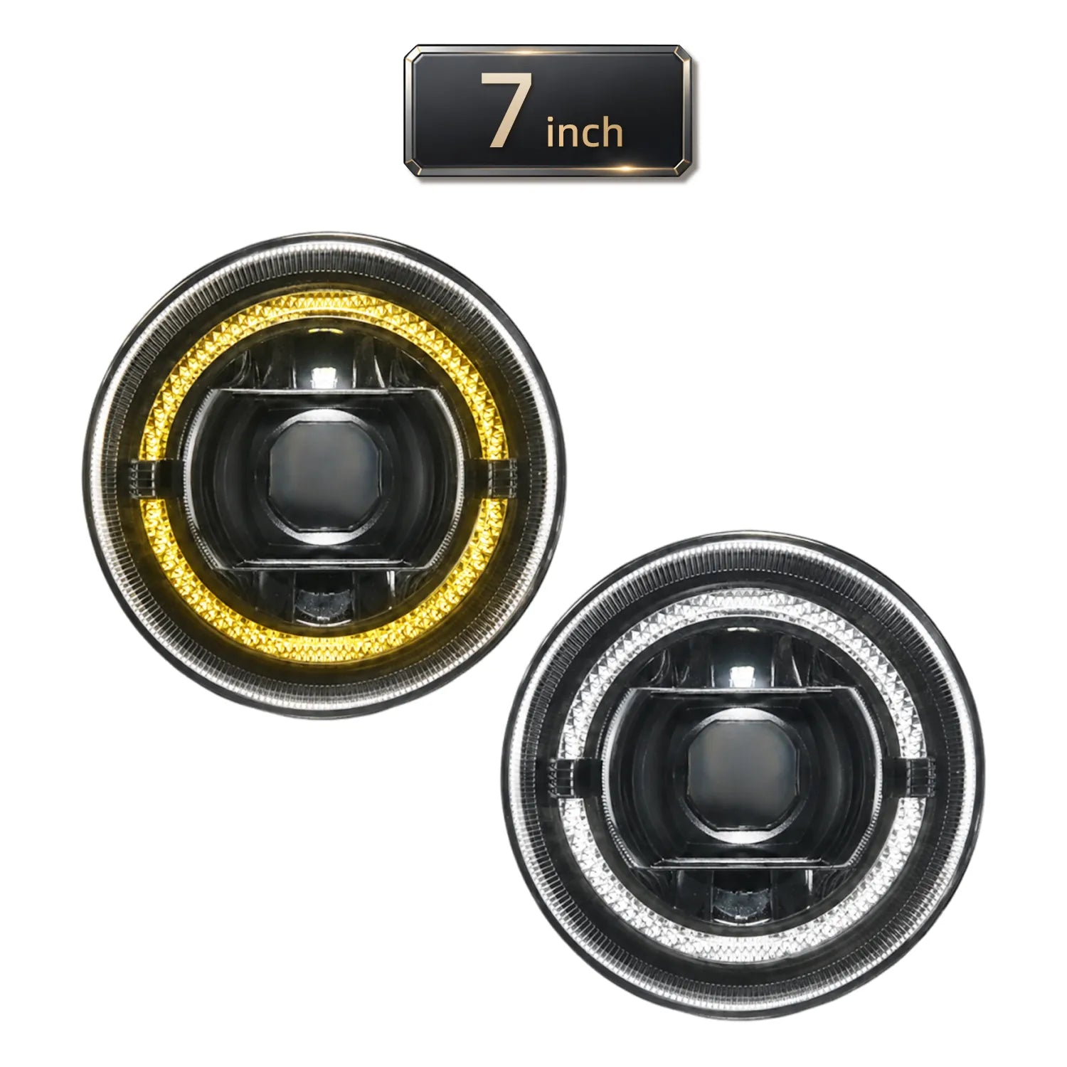 7 Inch Jeep Dual-color LED Round Headlight C256