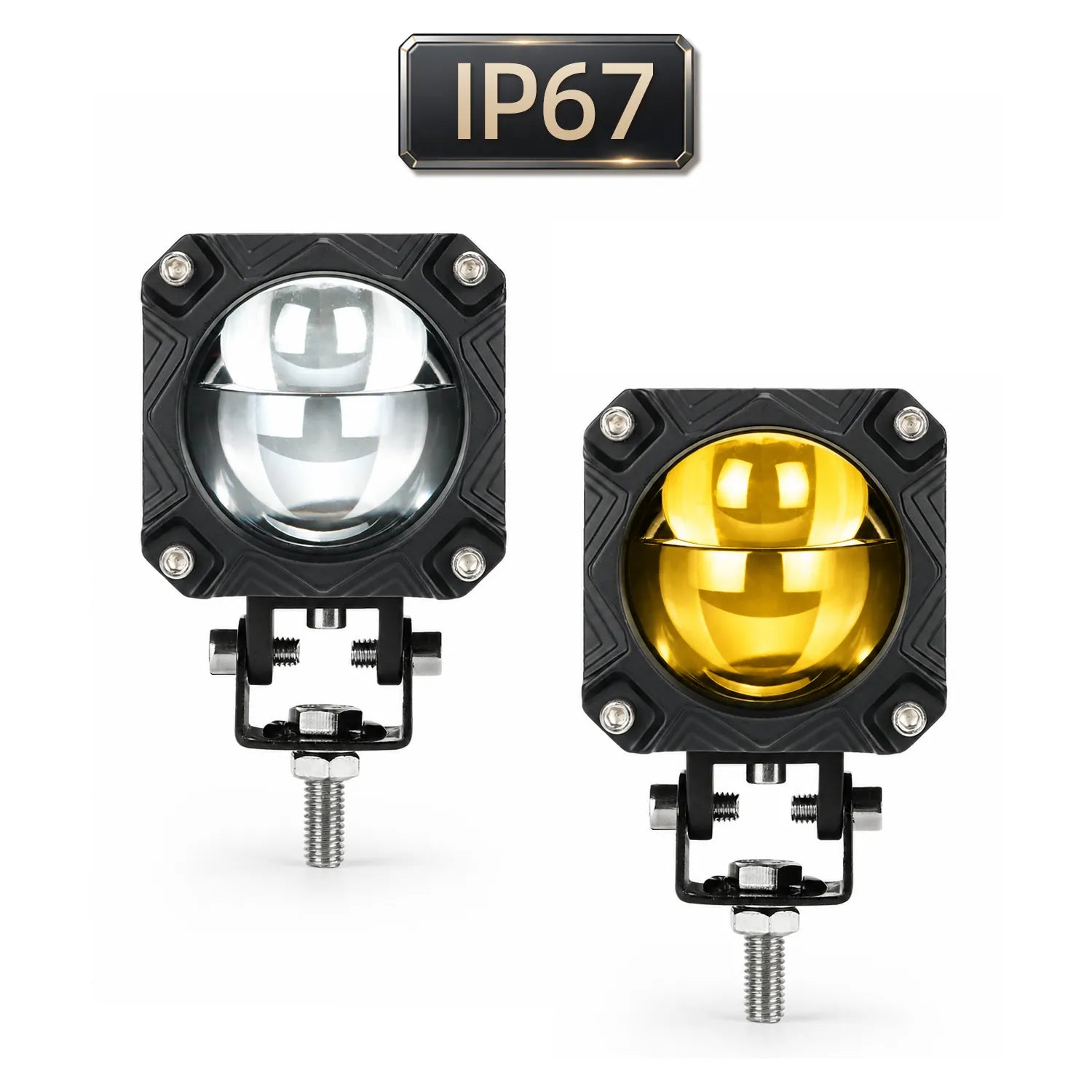 Square LED Motorcycle Spotlight P83
