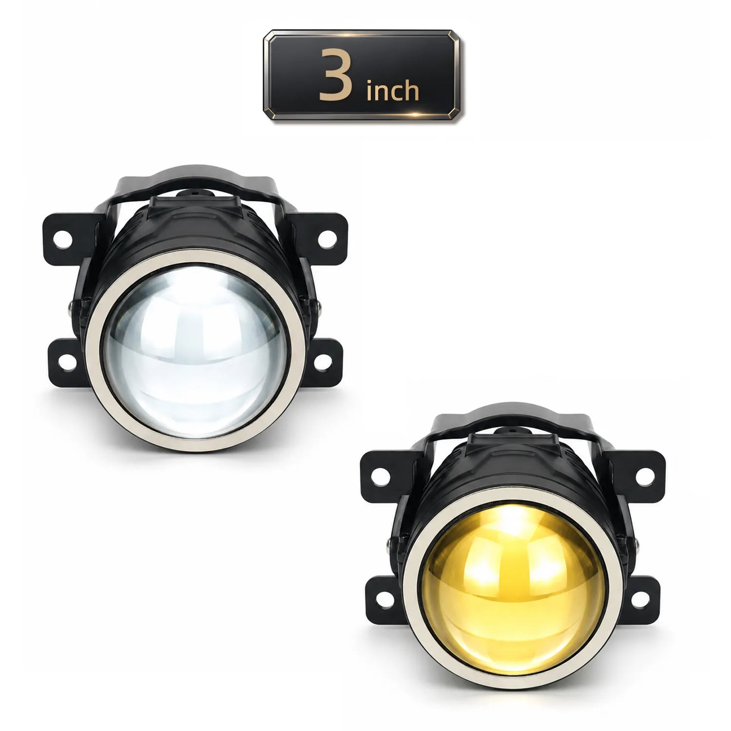 3 Inch Silver Bezel Round Projector Fog Light J100