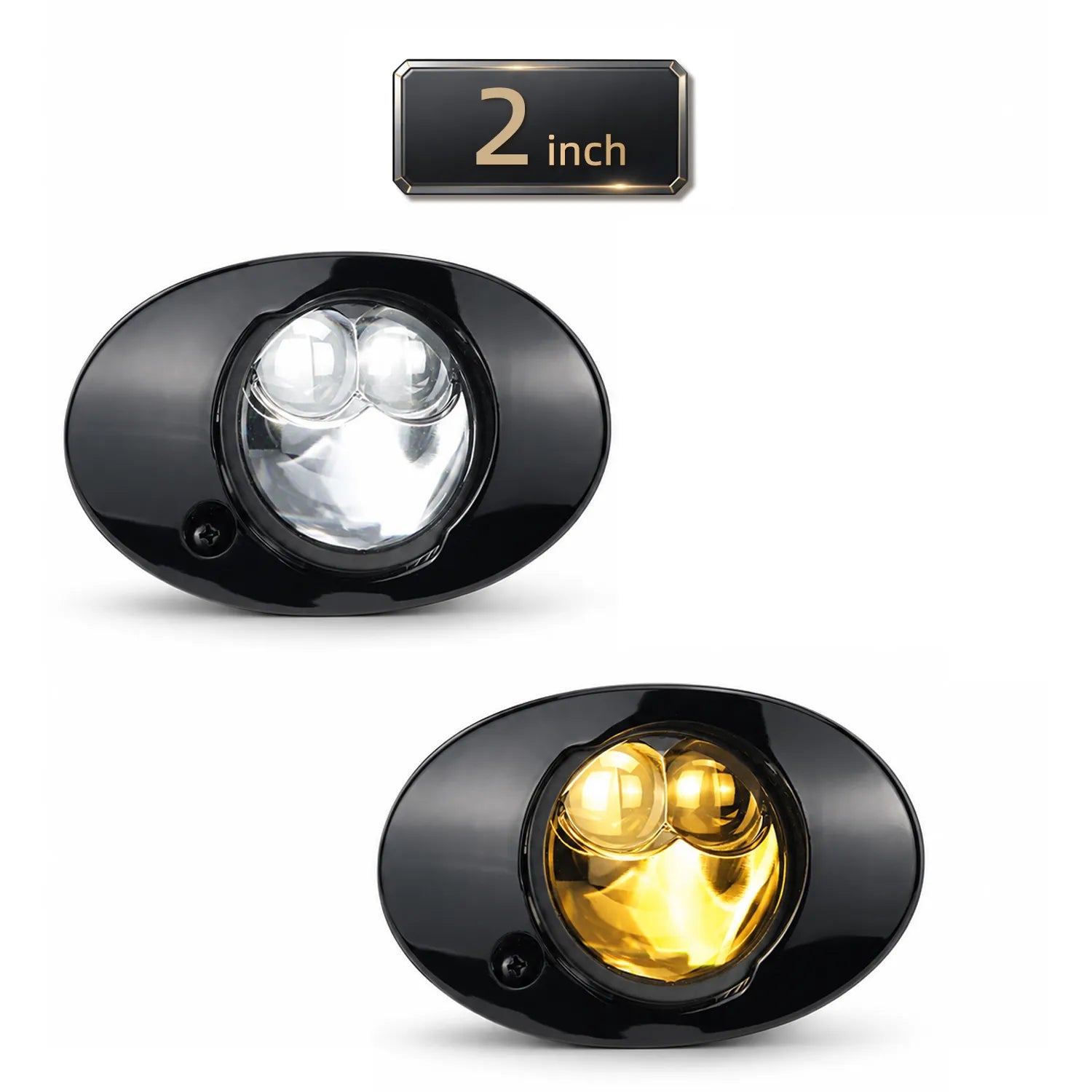 2 Inch Black Oval Dual Lens LED Fog Light J37-Laser