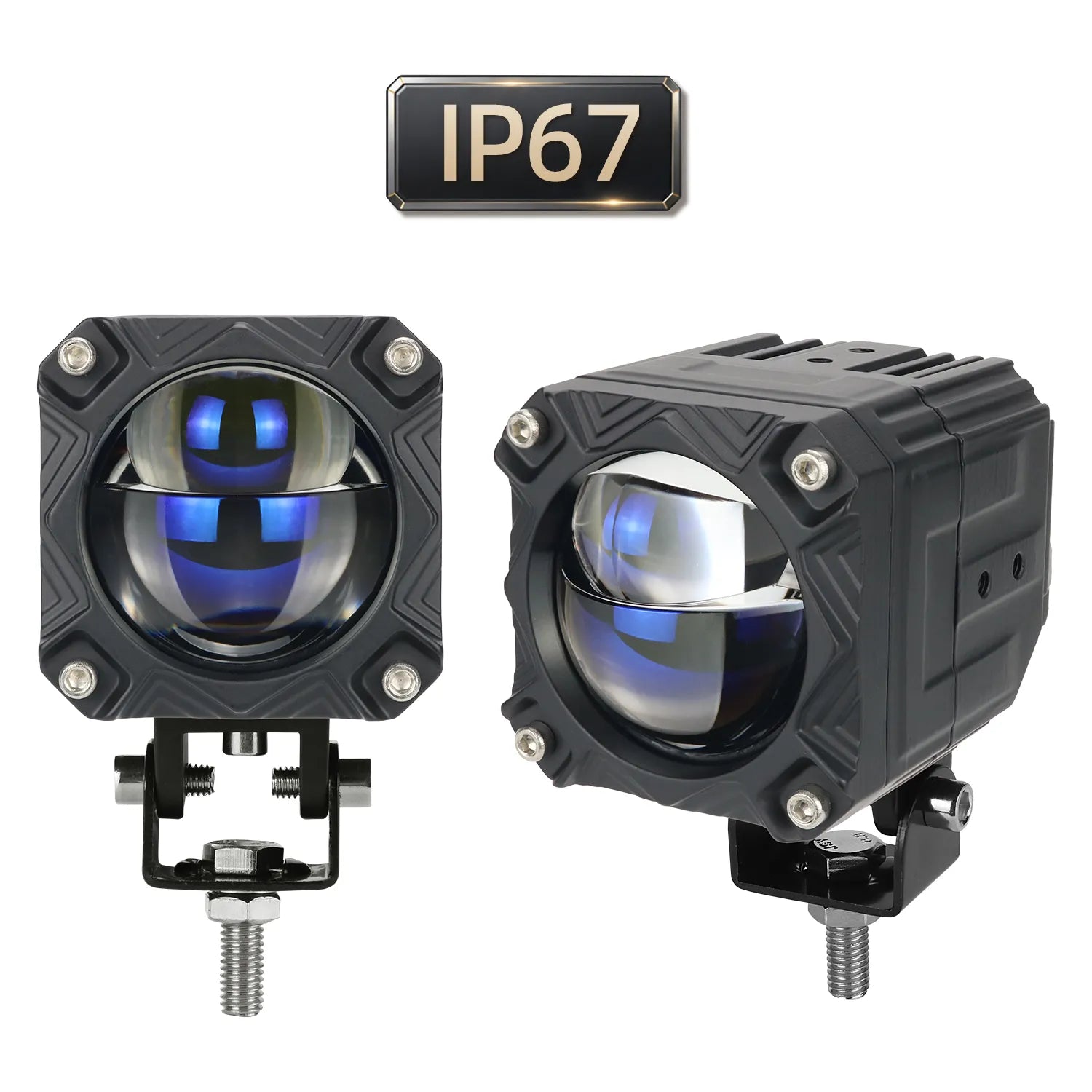 Square LED Motorcycle Spotlight P83