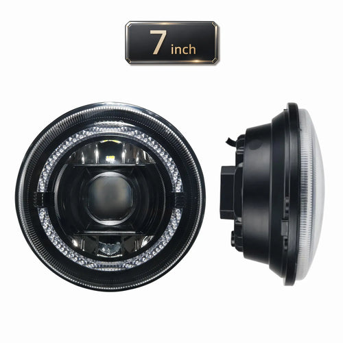 7 Inch Jeep Dual-color LED Round Headlight C256