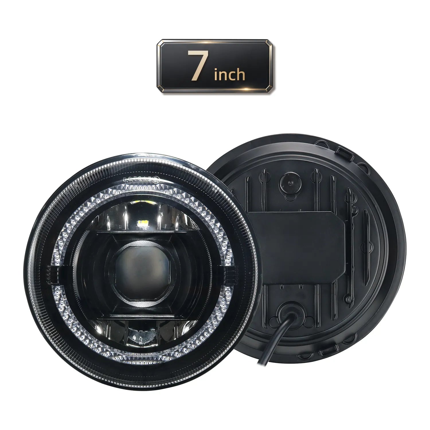 7 Inch Jeep Dual-color LED Round Headlight C256