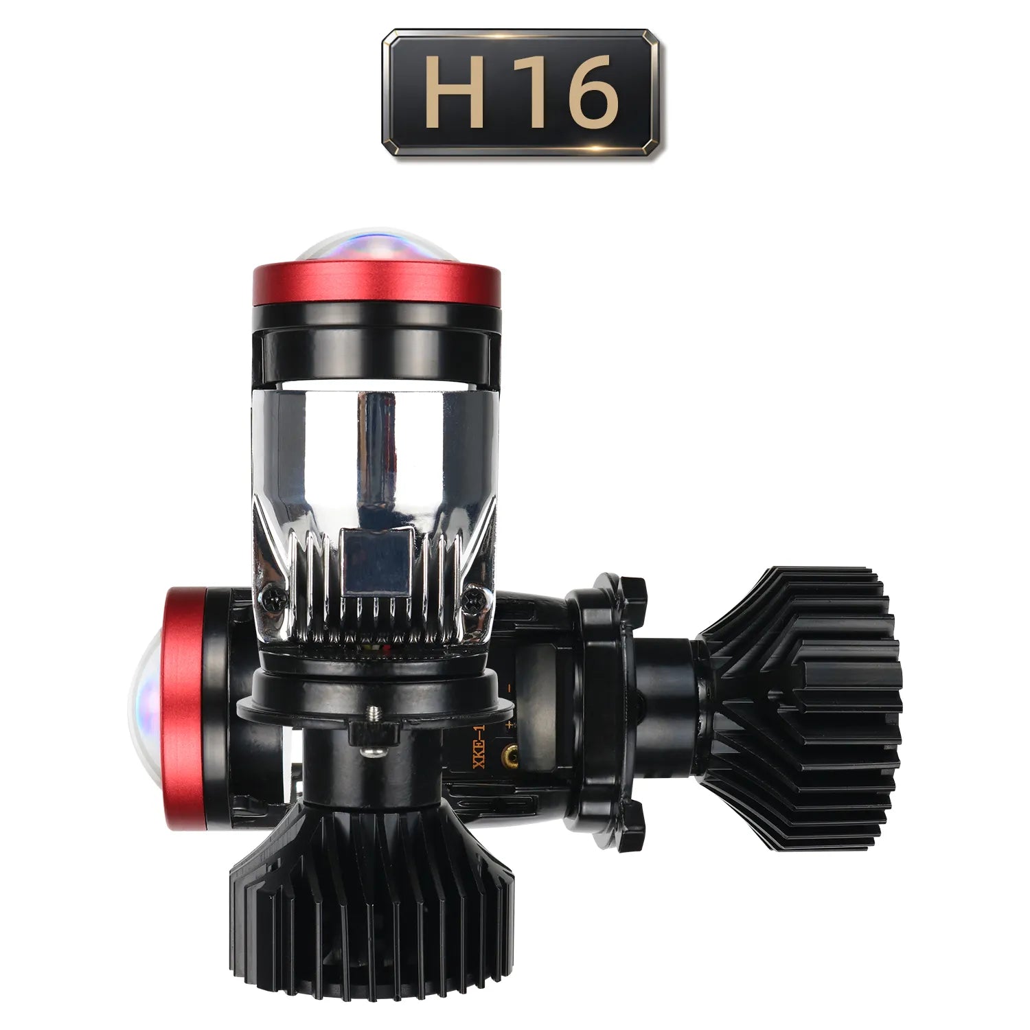 Red Mini Bi LED Projector Headlight H16