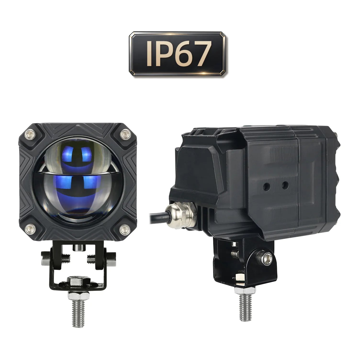 Square LED Motorcycle Spotlight P83
