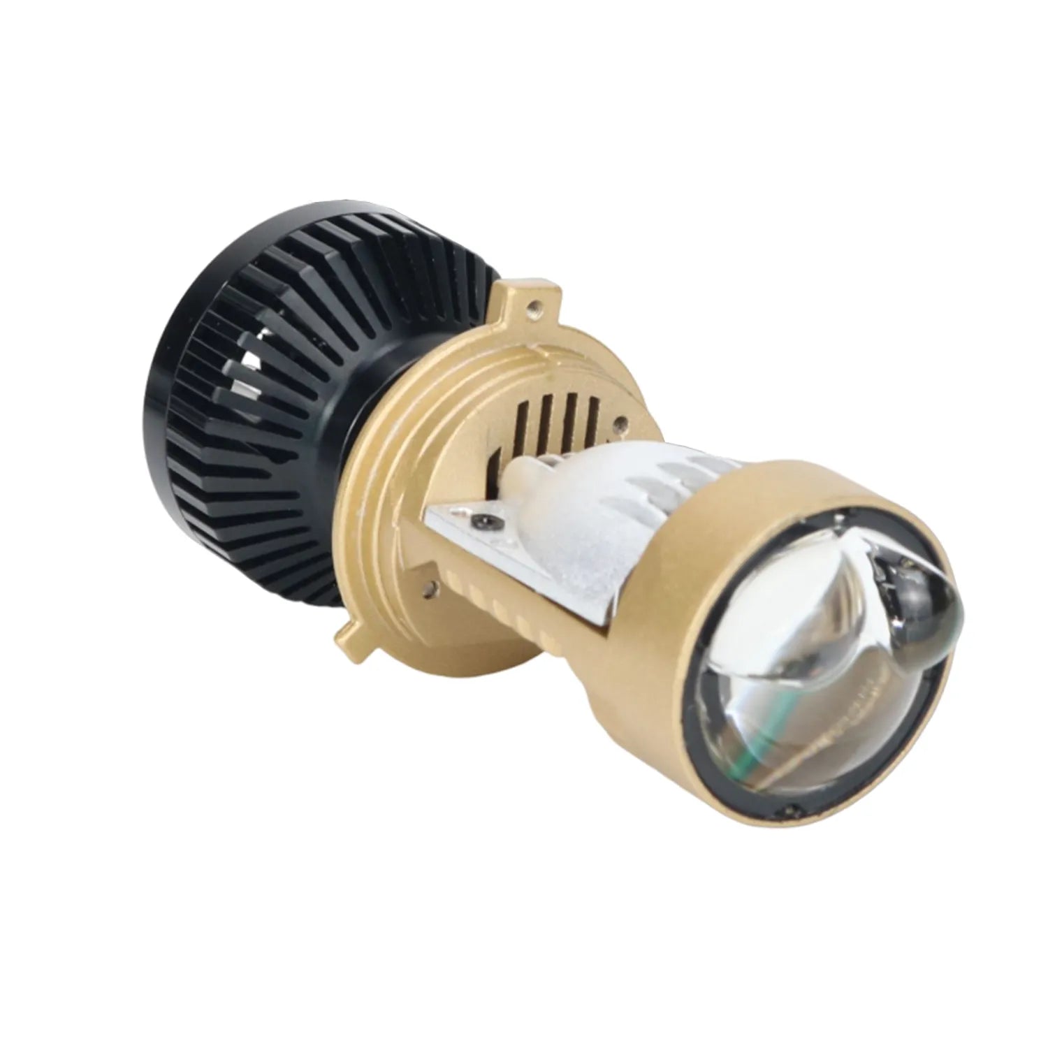 Gold Bi LED Mini Lens Projector Headlight H13