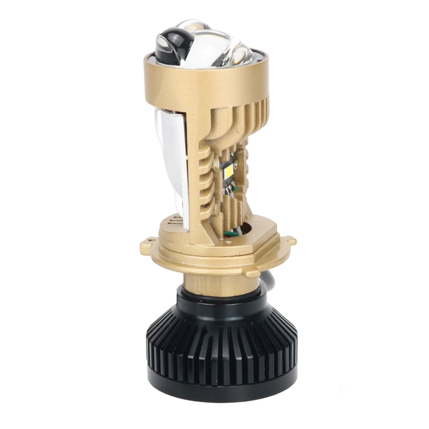 Gold Bi LED Mini Lens Projector Headlight H13