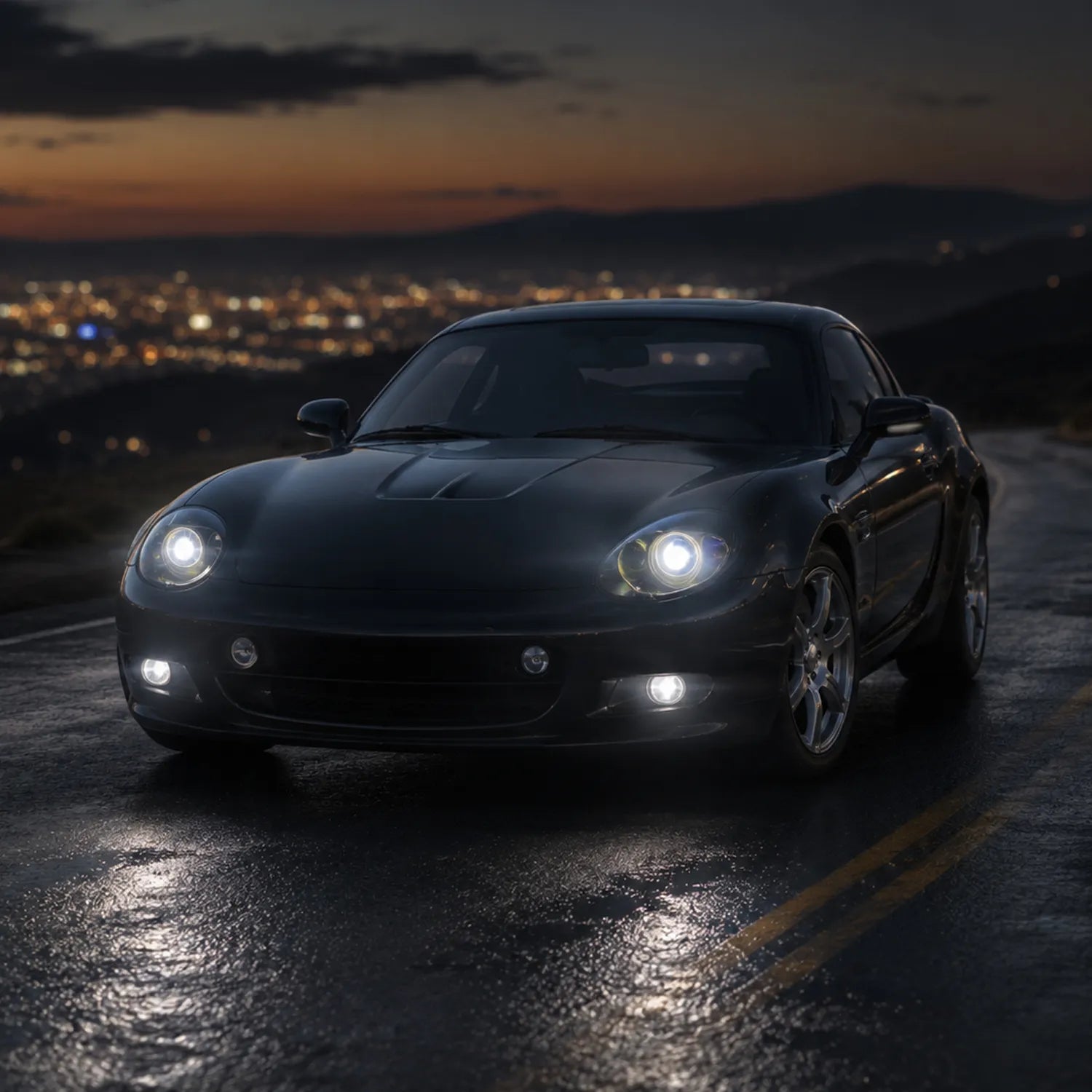 2 Inch Black Oval Dual Lens LED Fog Light J37-Laser